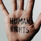 A palm with Human Rights written on it.